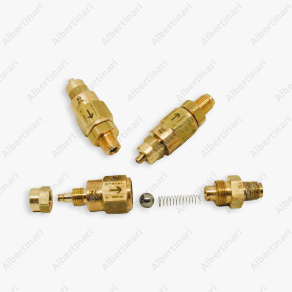 Albertinari - Valvola Non ritorno con attacco 1/8 gc e tubo 6x4