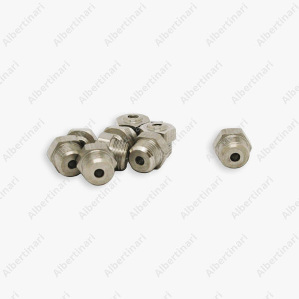 Albertinari - Valvola inox con filetto cilindrico m8x0,75 aisi430 e sfera in nbr