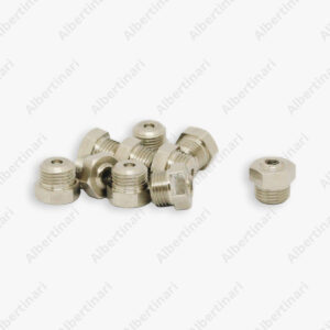 Albertinari - Valvola inox esagono 9 con filetto cilindrico m8x0,75 aisi303 tested 100%